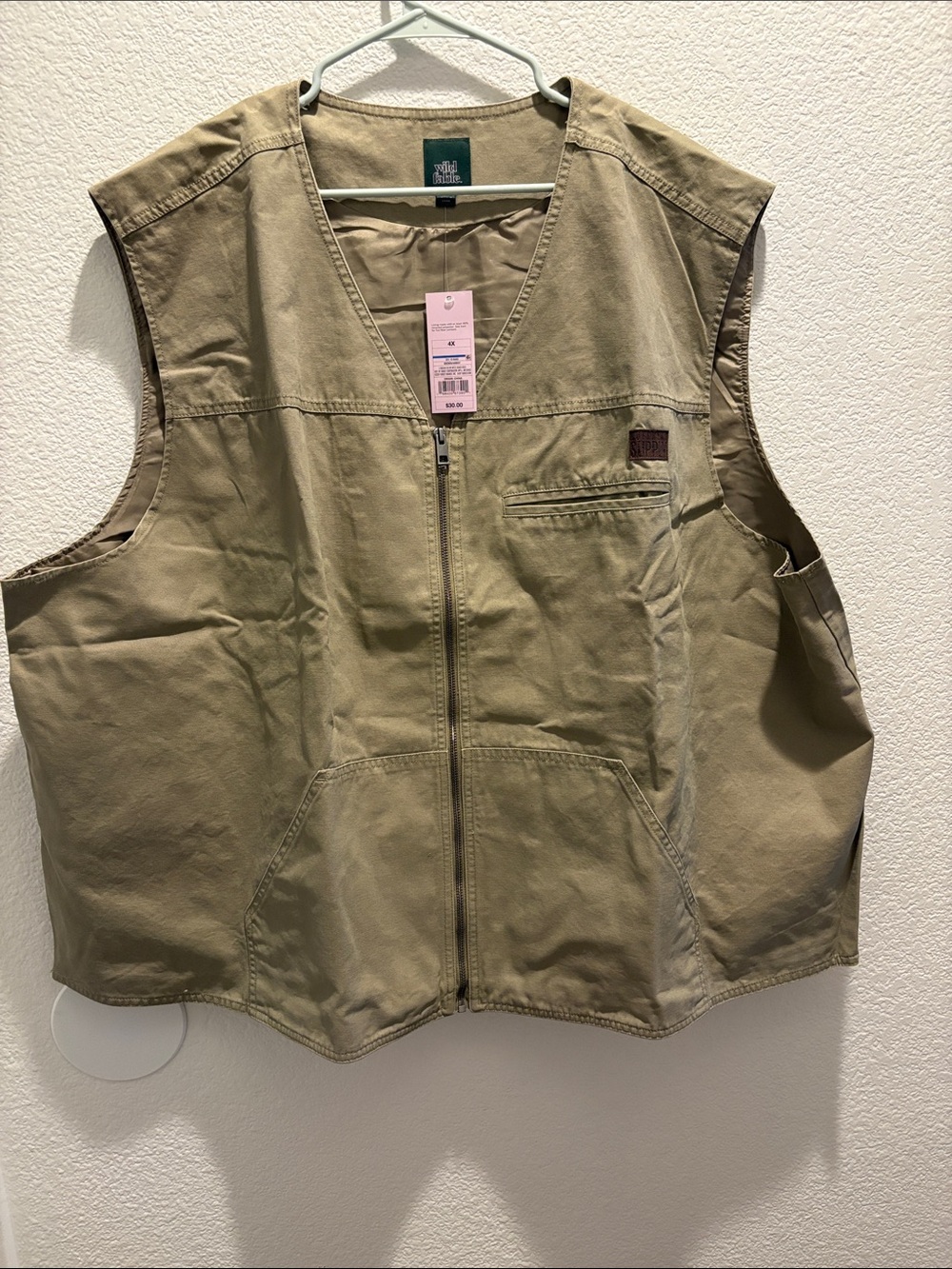 wild fable **UNISEX** Khaki Utility Zip Vest NWT!